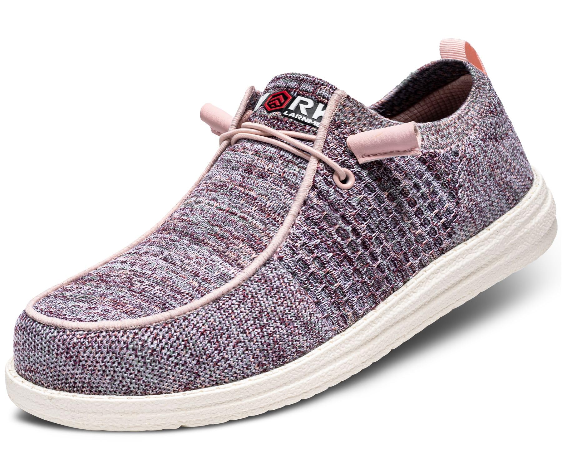 LARNMERN Steel Toe Loafers Women Lightweight Comfortable Slip On Walking Casual Flats Sneakers Work Safety Shoes