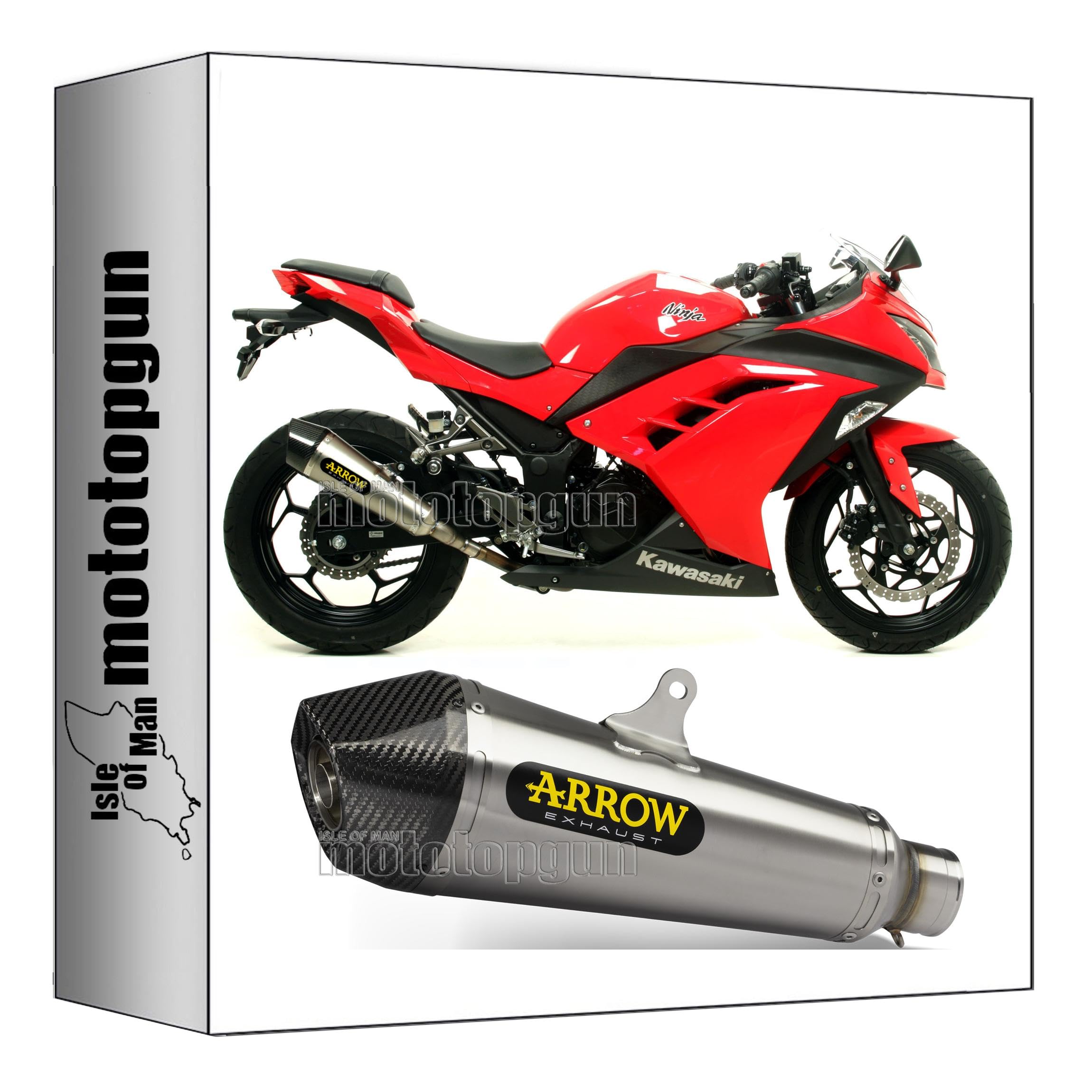 Pot echappement Arrow X-Kone pour Kawasaki Ninja 300 2013-2016