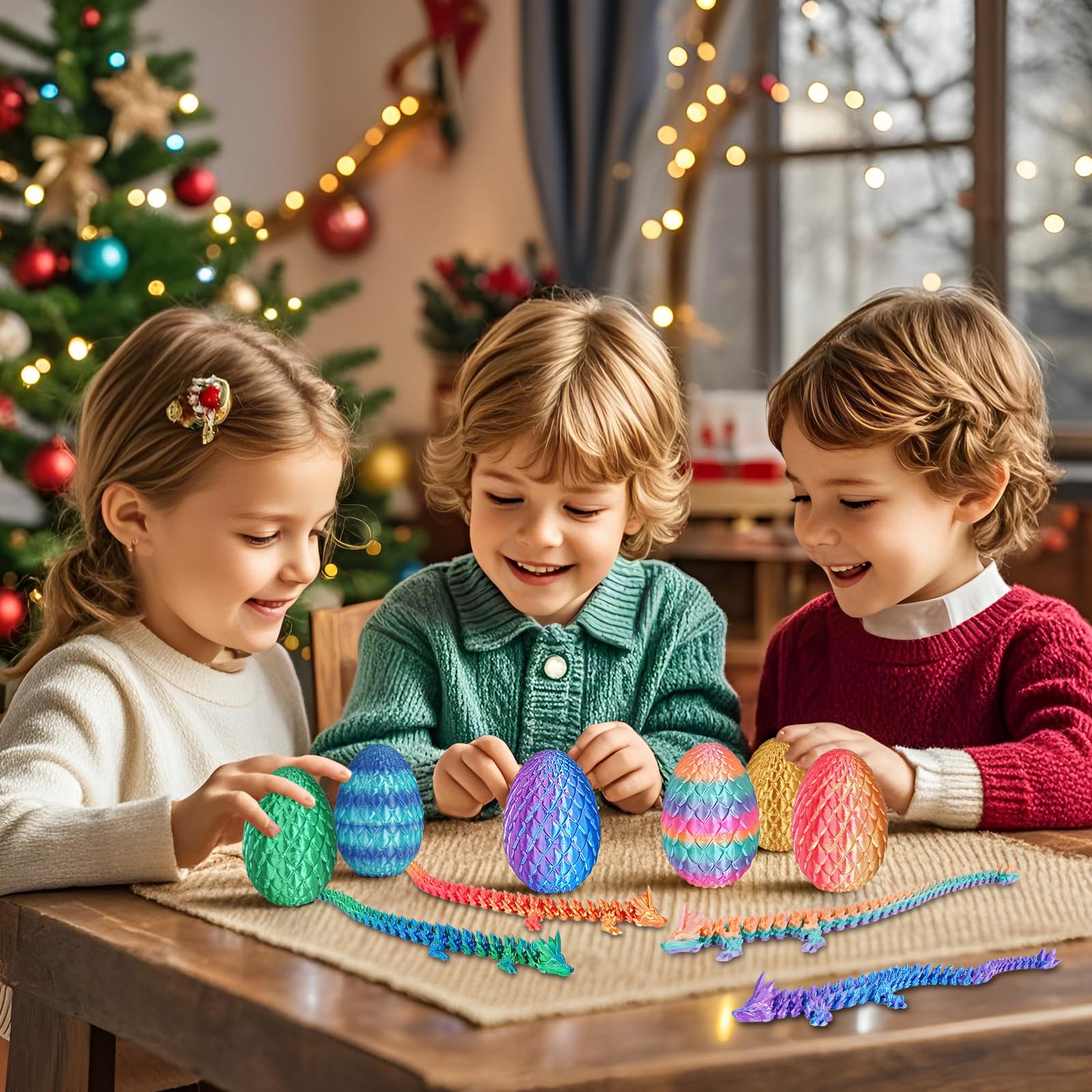 Surprise Dragon Egg with Dragon Inside, Gifts for Kids and Adults 3D Printed Fidget Toy, Ideal for Christmas Easter - Image 2