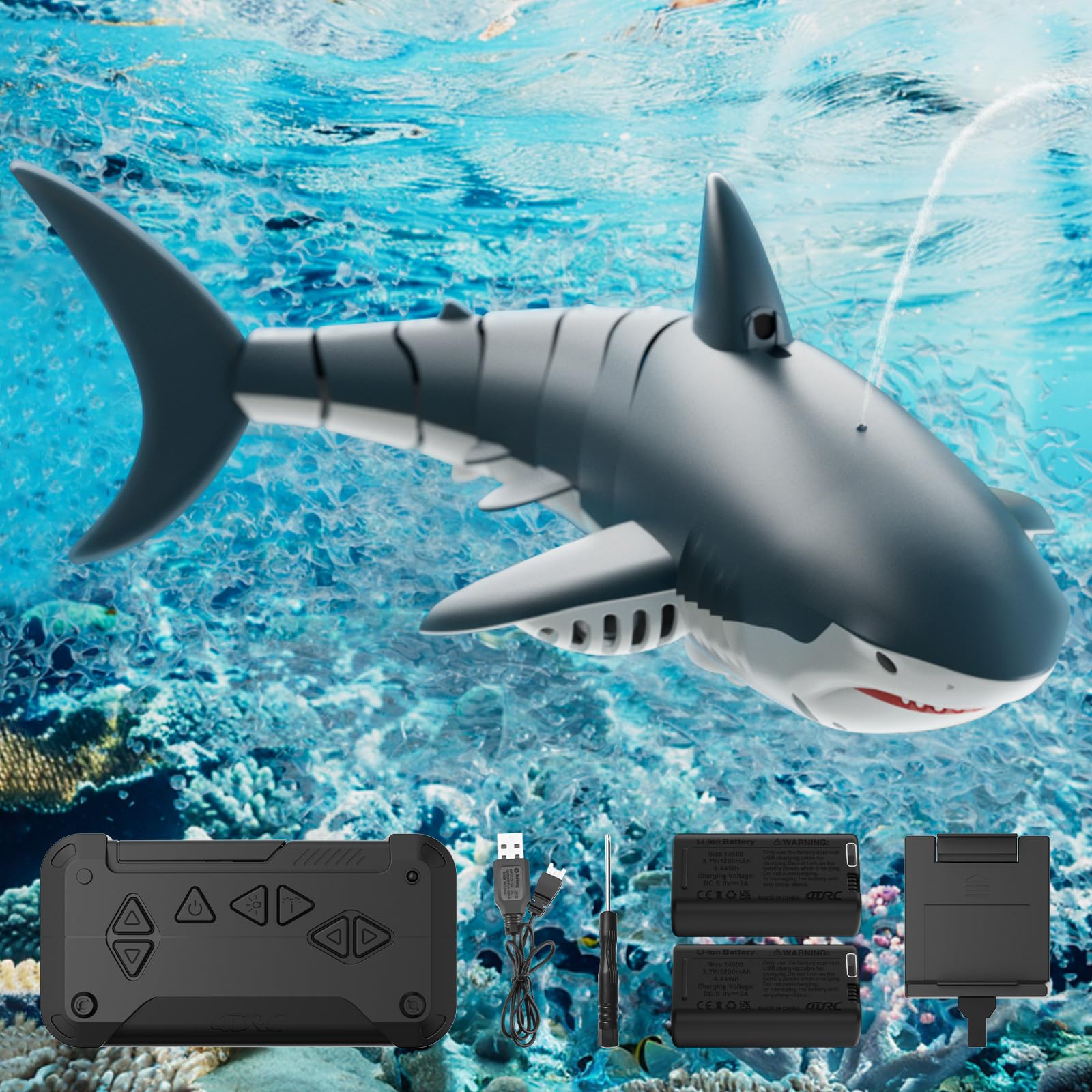 トイガン shark Amazon.com: 4DRC 2.4G Remote Control Shark Toy, Electric RC