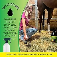 Vista 2 de Microbe-Lift Limpiador y desodorante para puestos de caballos, 1 galón, espray concentrado seguro para graneros, establos y áreas de caballos, aroma