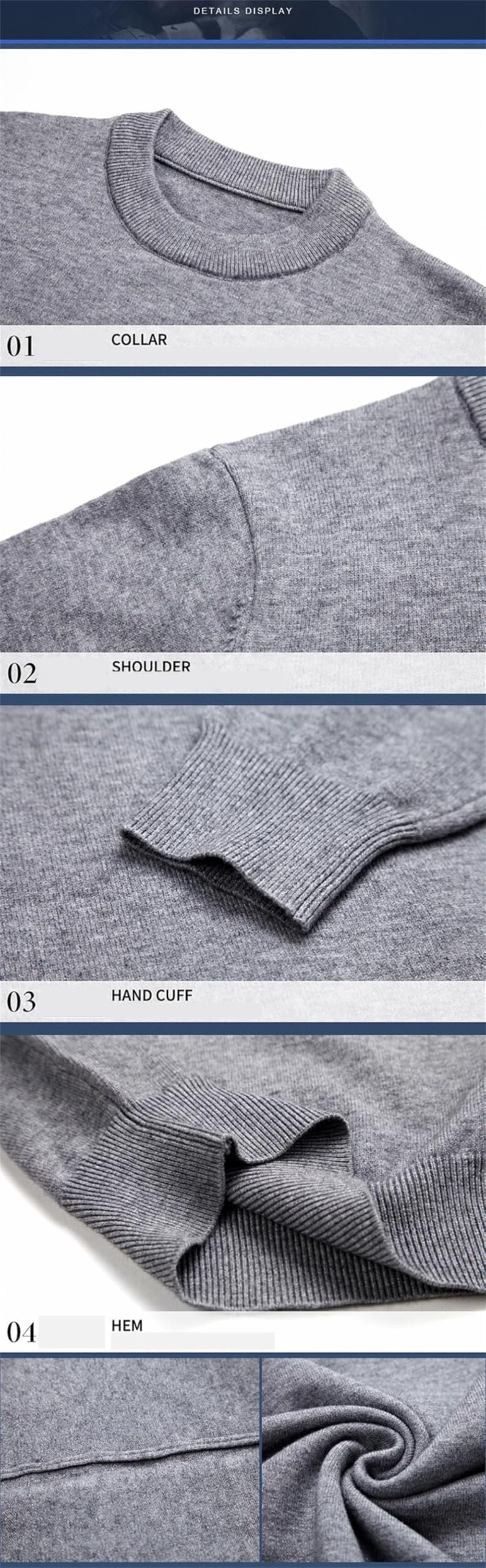 Inverno degli uomini di Spessore Girocollo Maglione Tinta unita Maglione Selvaggio Slim Dolcevita Caldo per Maschio Maglione A Maglia