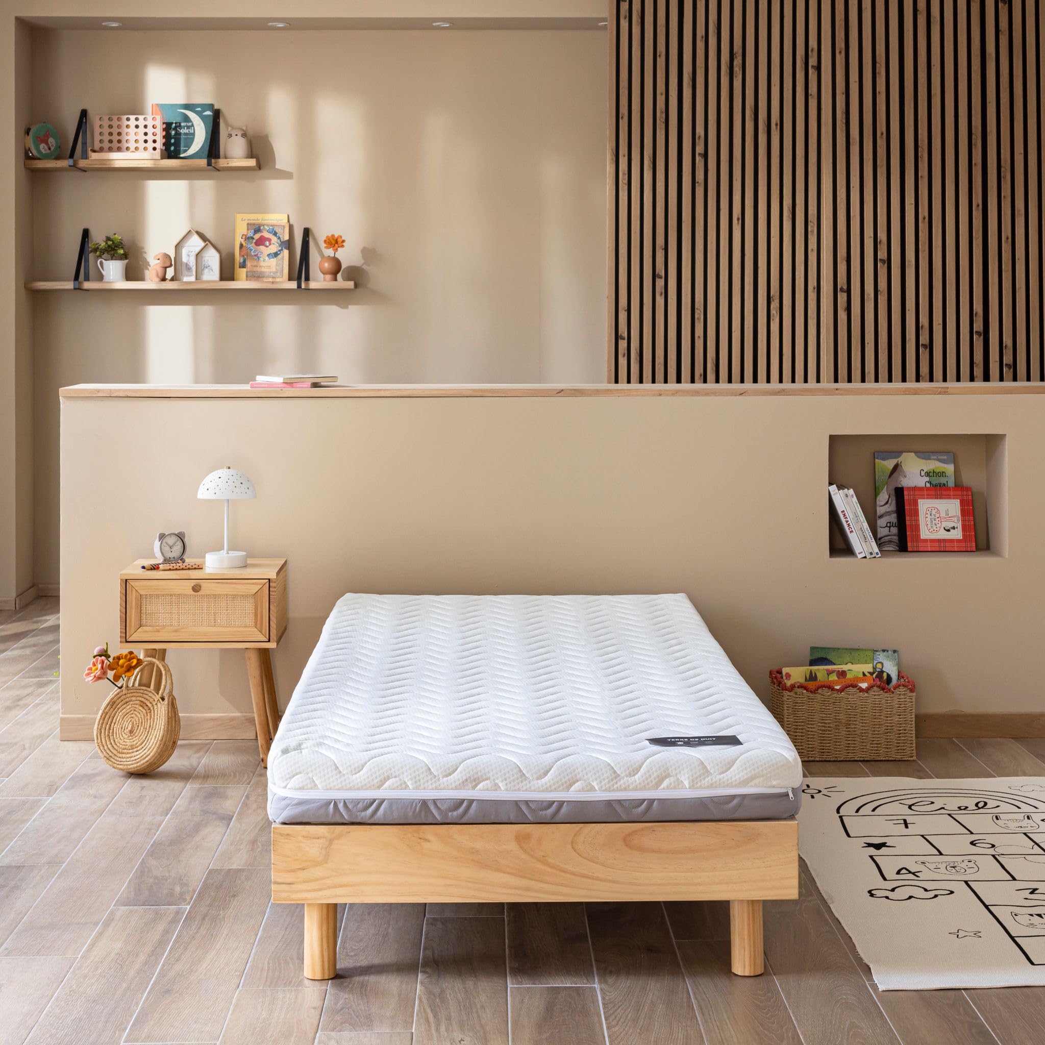 Terre de Nuit Matelas Enfant Mousse 12 cm Tranquillité 2.0 90x200