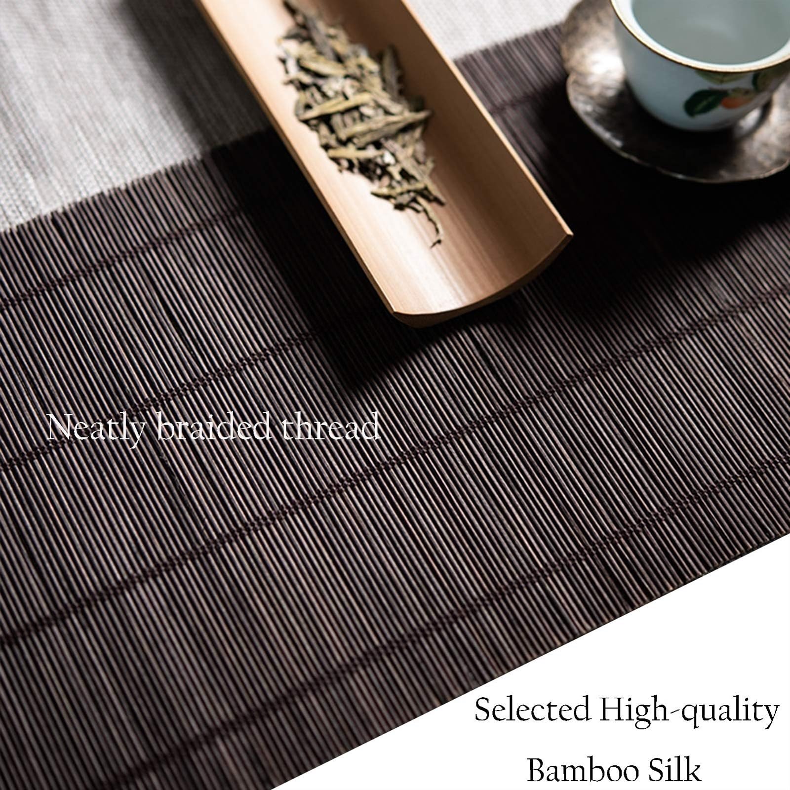 Tischläufer Bambus Tischband 30-300cm Japanischen Stil Handgewebte Traditionelle Tischsets Anti-Hot-Tischset Couchtischläufer Teematten (Size : 30x210cm)