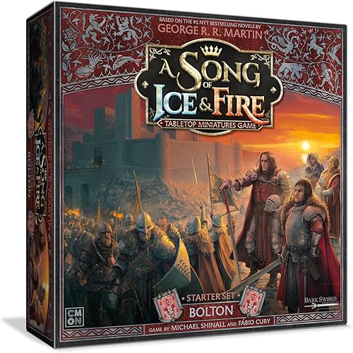 A Song of Ice & Fire - Juego de iniciación de bolton en miniatura de mesa, juego de estrategia para mayores de 14 años, 2 jugadores, 45-60 minutos