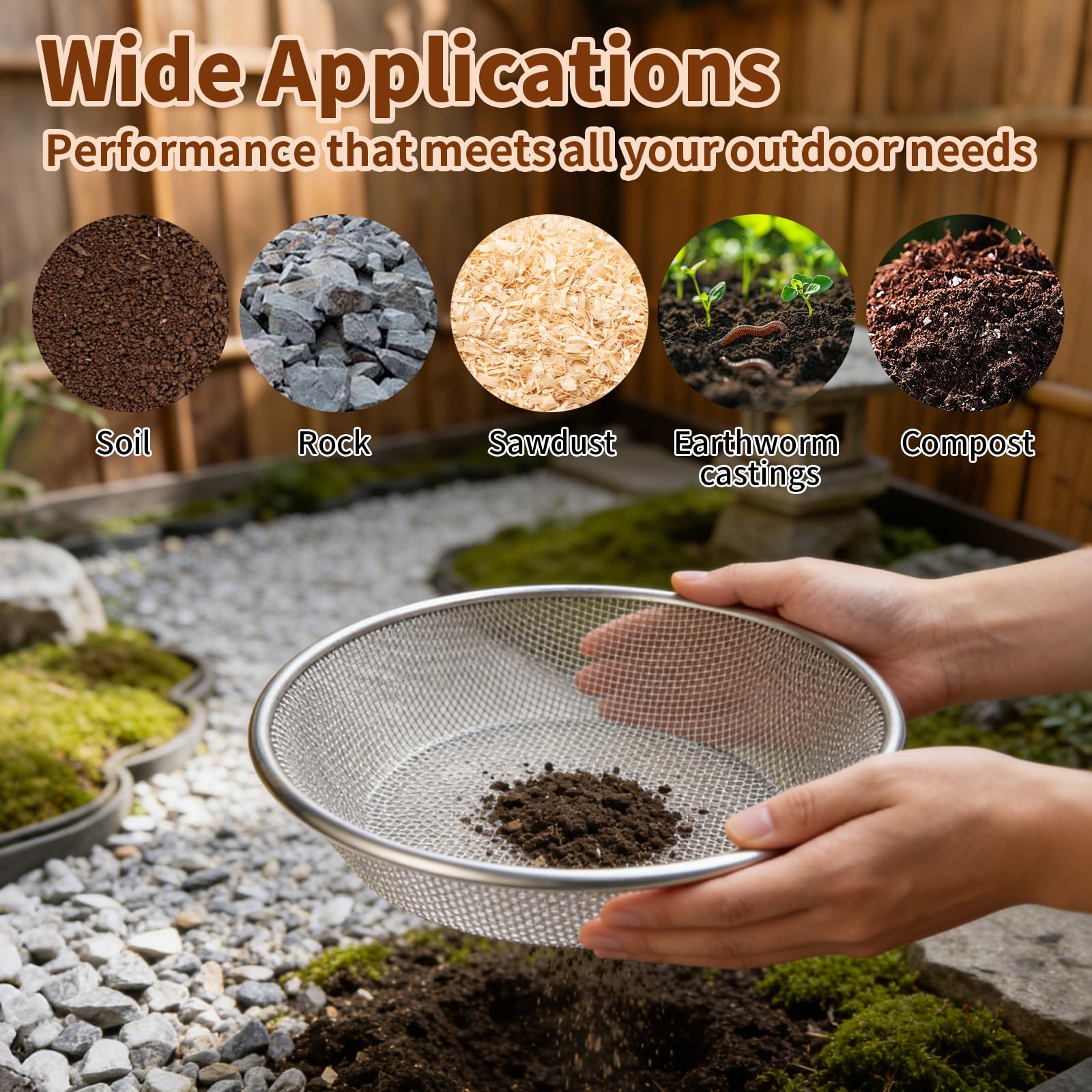 Tamis de Sol: 2 Pièces 3mm, 6mm Tamis Jardin Rond, Kompostsieb pour Tamiser la Terre, Le Compost et Les Semences