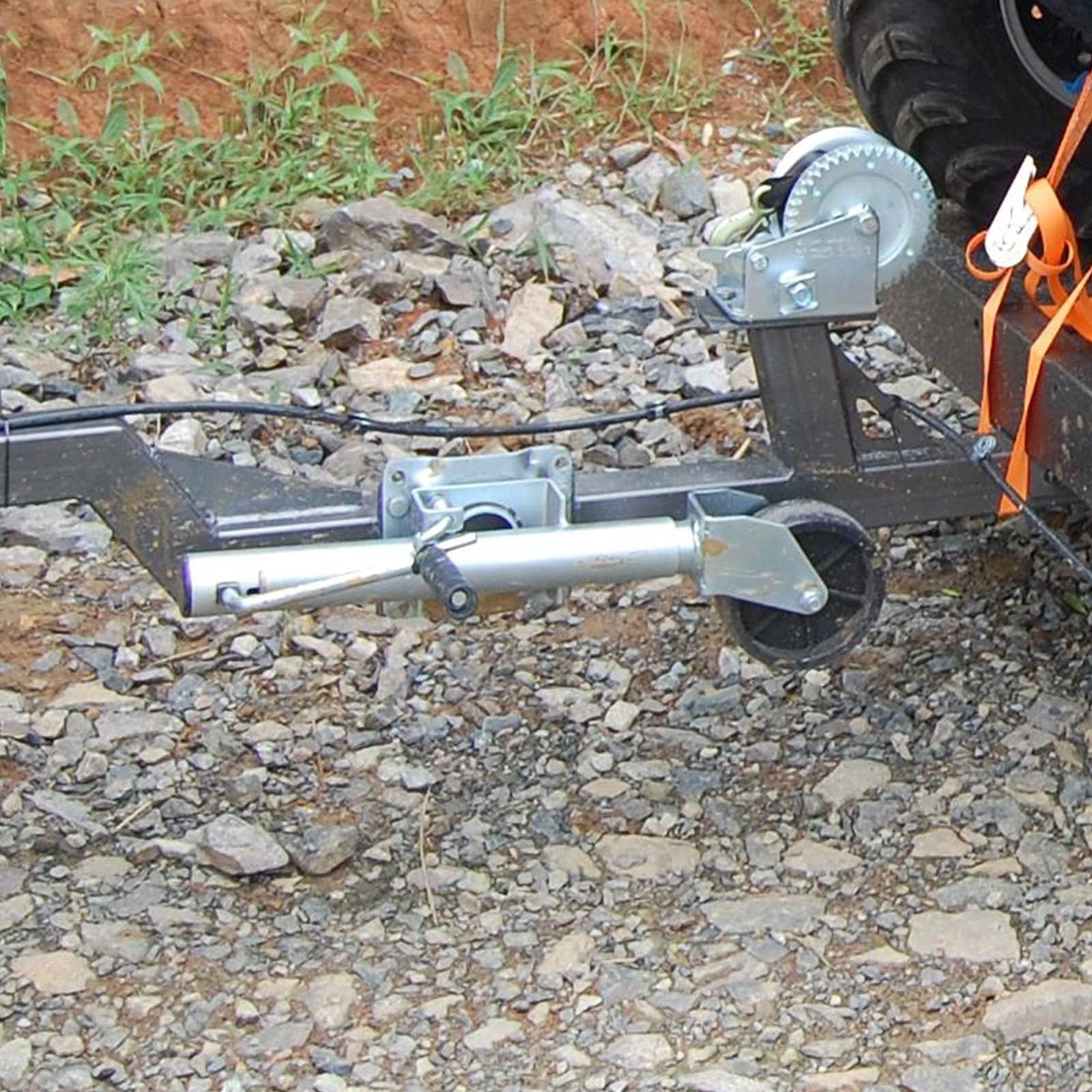 Anhänger Stützrad - Stützfuß Anhänger Abstellstützen, Schwenkbare Anhängerräder, Klappbares Stützrad Mit 15cm Rad, 550kg Traglasthalterung, Teleskopreichweite 26cm, Für Anhänger, Wohnwagen