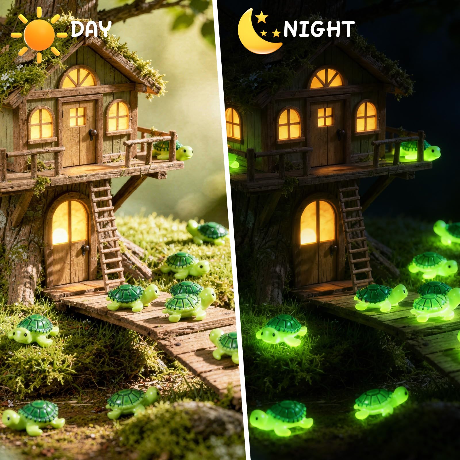 DSLSQD 60 Stück Mini Schildkröten,Mini Grün Schildkröten Harz,Niedlich MiniHarz Figuren,Kleine Schildkröte Figuren,Miniatur Figure für DIY Kunsthandwerk Gartendeko,Landschaftsgestaltung & Heimdeko - 4