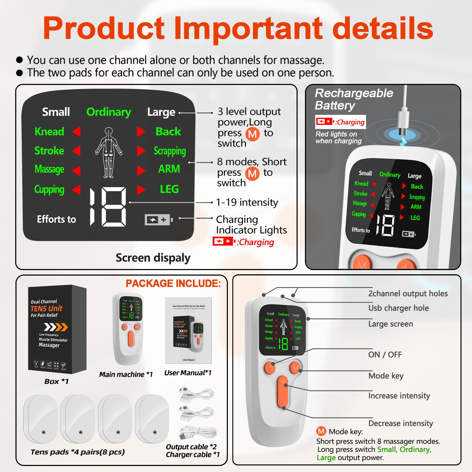 TENS Unit Muscle Stimulator - Pain Relief -5 TENS Unit Muscle Stimulator - Pain Relief -5