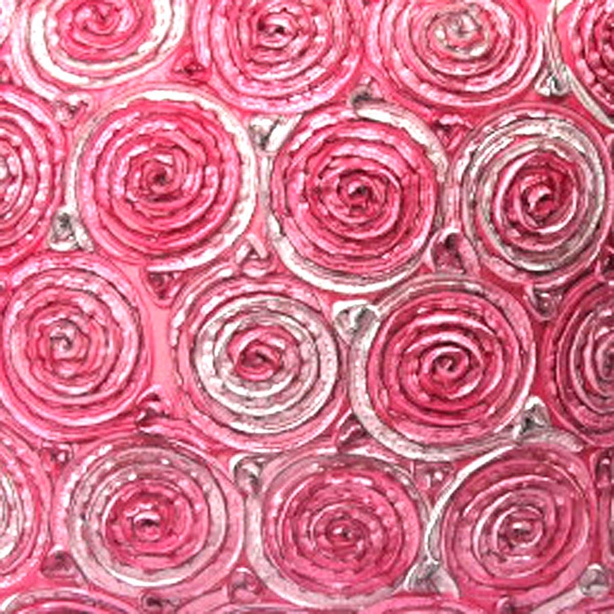 Oops!! (Single) Two Tone 3d Bouquet of Pink Roses Throw Cushion Cover/pillow Sham Handmade By Satin and Thai Silk for Decorative Sofa, Car and Living Room Size 16 X 16 Inches. On Sell with Complimentary