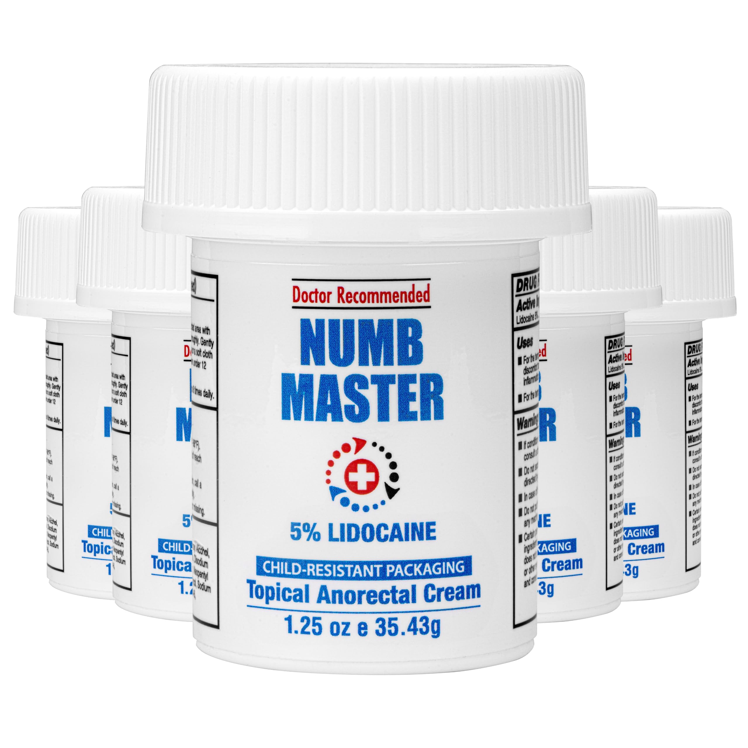 Clinical Resolution 5% Lidocaine Numbing Cream Pain Relief 1.25oz 5pk