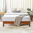 Mellow Naturalista Grand - 12 Inch Solid Wood Platform Bed with Wooden Slats - No Box Spring Needed - Twin (Cherry)