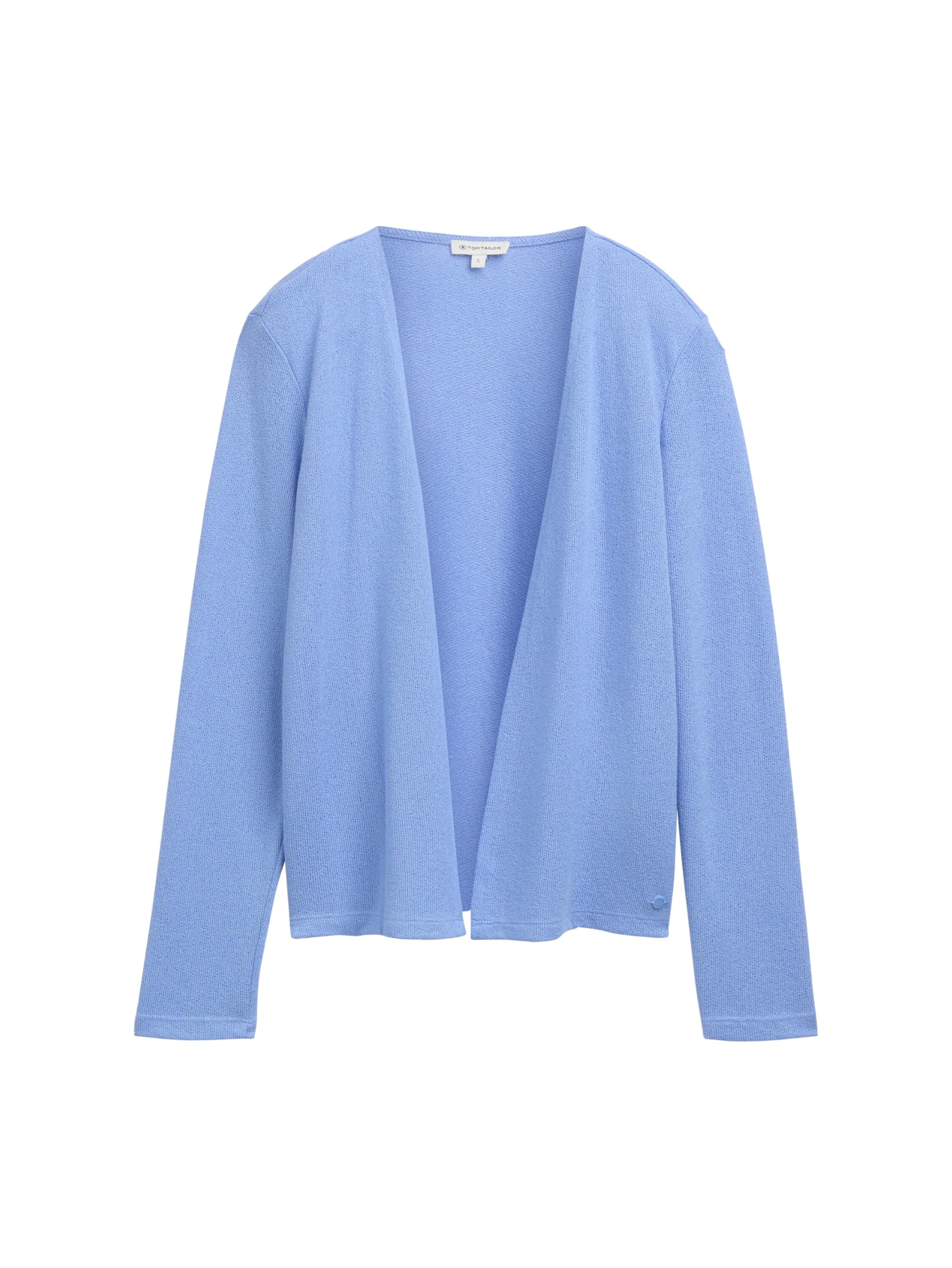 TOM TAILOR Damen Basic T-Shirt Cardigan, Calm Blue, M – Ansicht 3