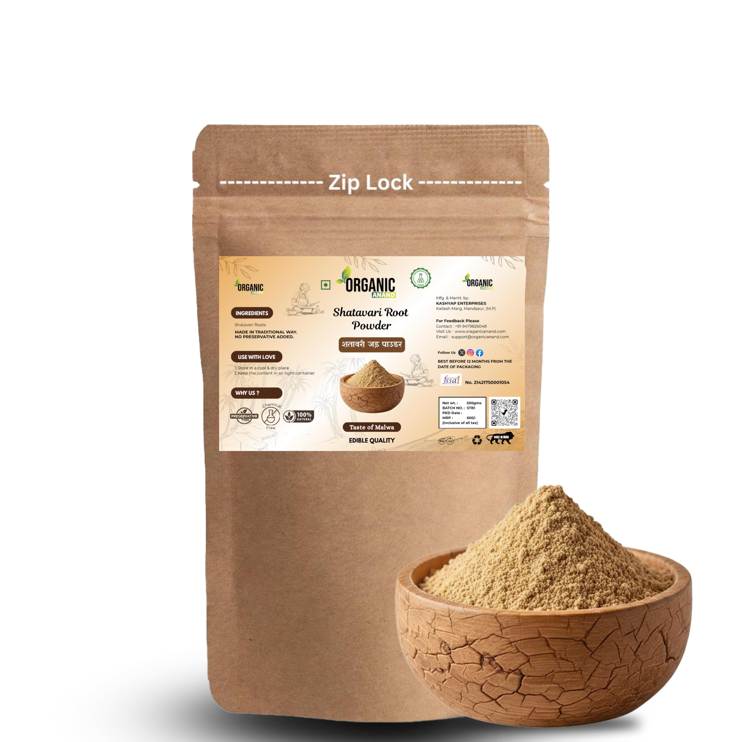 Ashwagandha & Shatavari Root Powder (100g Each) | Pure & Natural | Energy, Immunity & Hormonal Balance | Ayurvedic Herbal Supplement (200 gm) — Amazon image 6