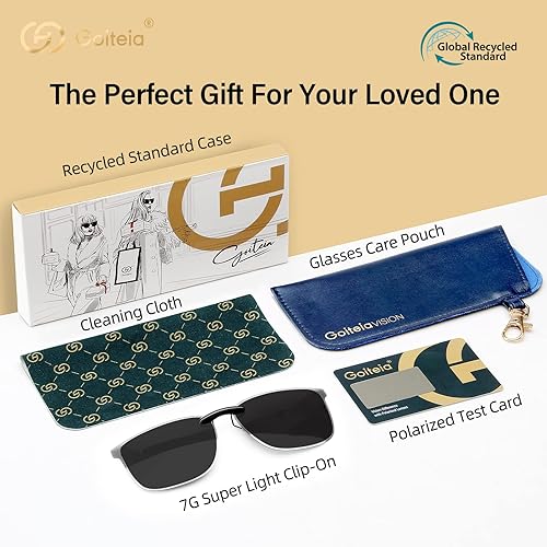 Miniatura 7 de Polarized Cat Eye Clip On Sunglasses Over Prescription Glasses for Women Men - UV Protection -Anti Glare-Non Flip Up