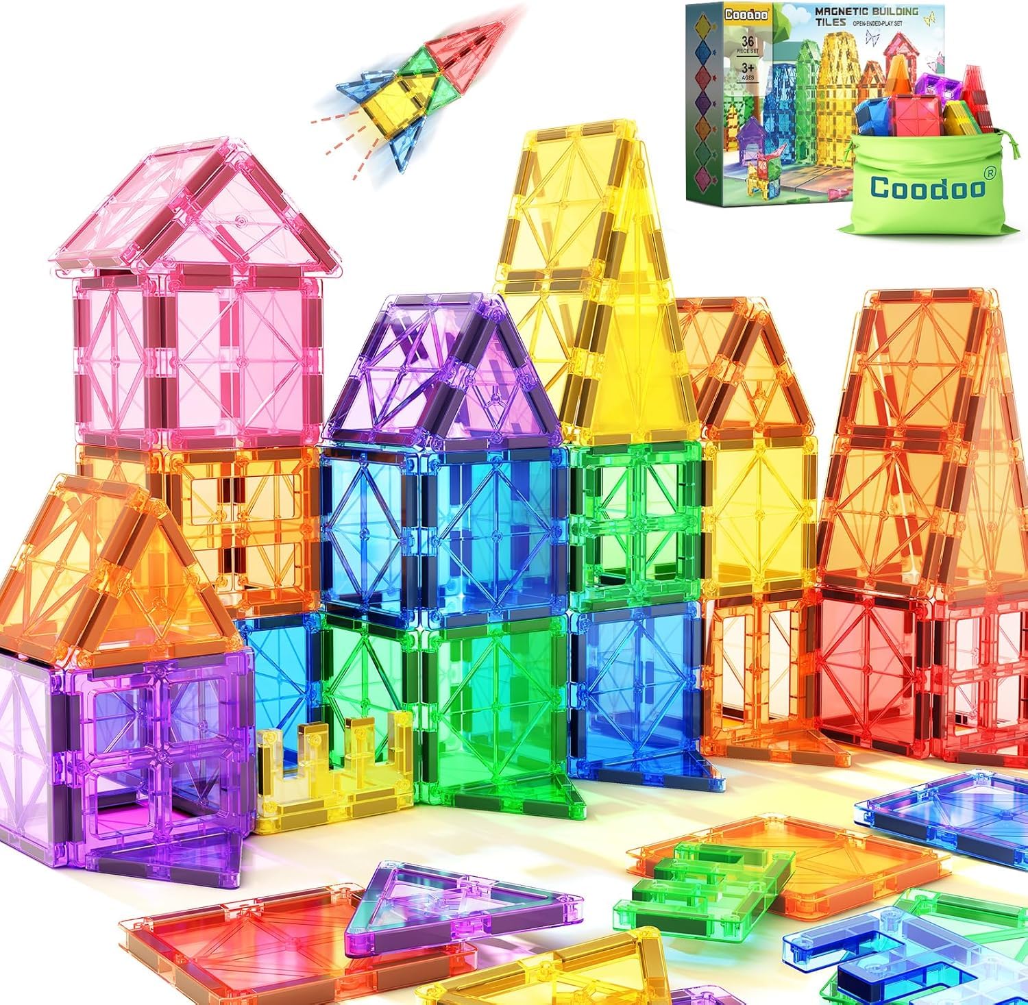 Magnetic Tiles Starter Set - Classroom Must Haves STEM Toys for Kids Age 3+