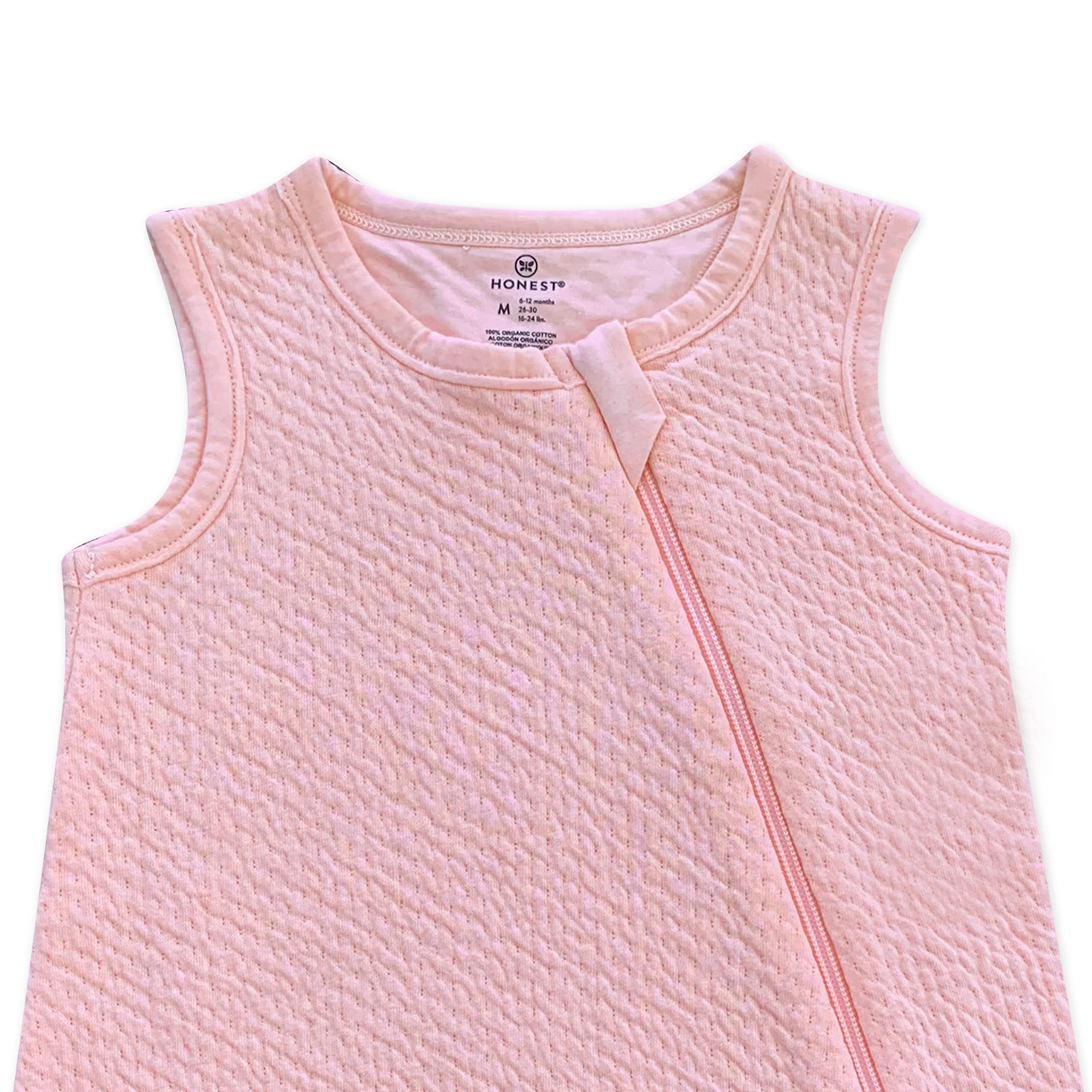 HonestBaby Baby Organic Cotton Matelasse koc do noszenia, różowy, średni