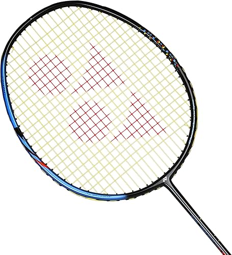 Miniatura 2 de YONEX ASTROX Smash Raqueta de bádminton de grafito con cubierta completa, G5 (negro azul hielo)