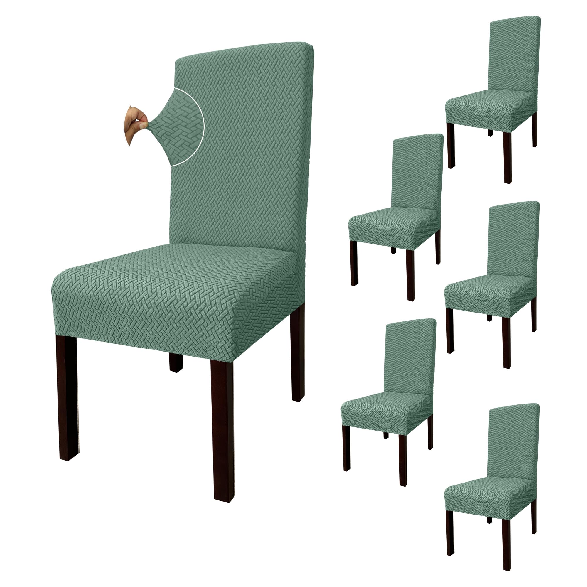 Housse de chaise extensible lot de 6 pour protéger et rénover facilement vos chaises abîmées