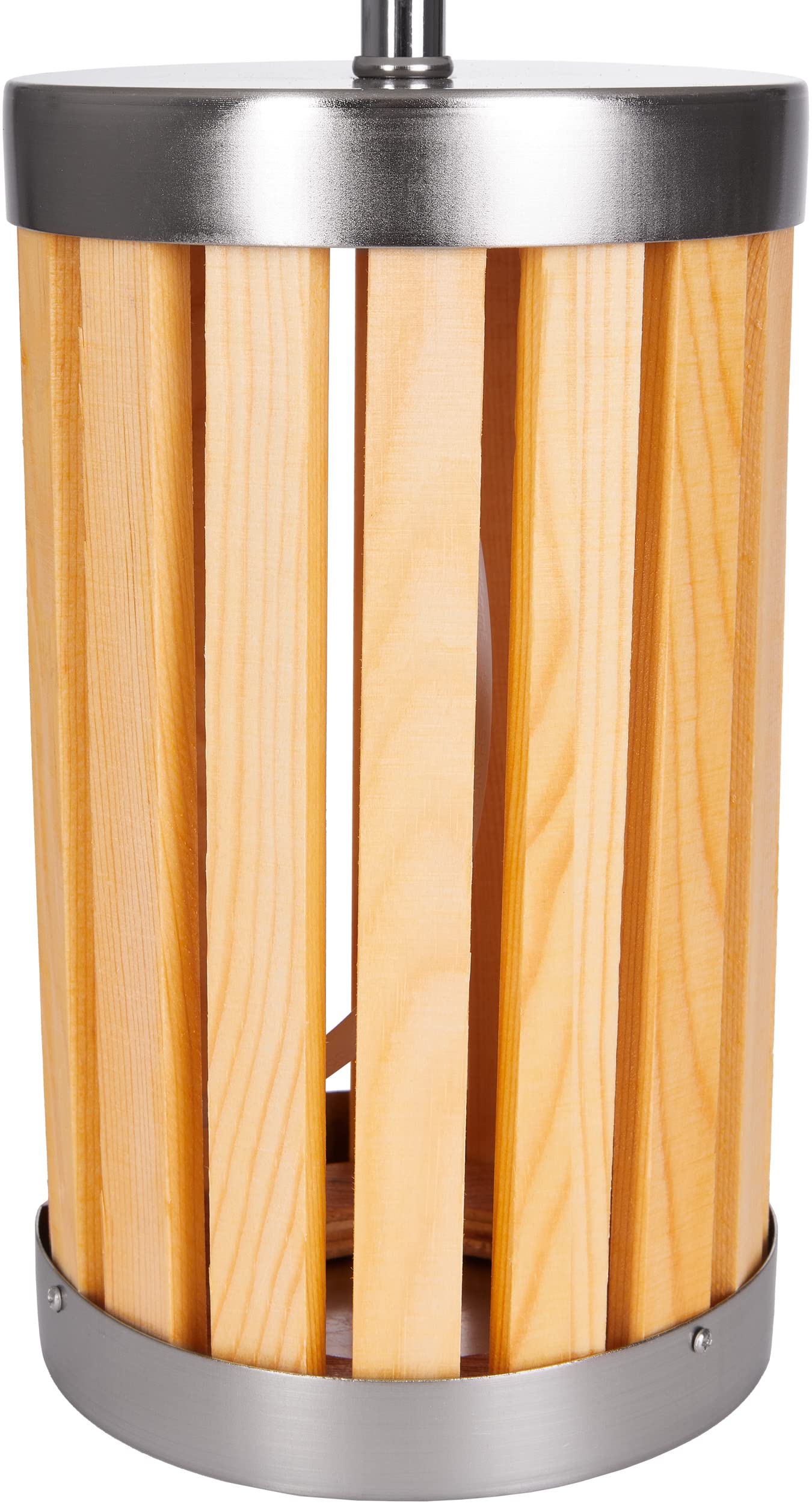 BRUBAKER - Lampe de table/de chevet - Lot de 2 - Design moderne - Hauteur 41 cm - Pied en Bois & Métal - Abat-jour en Tissu/Beige