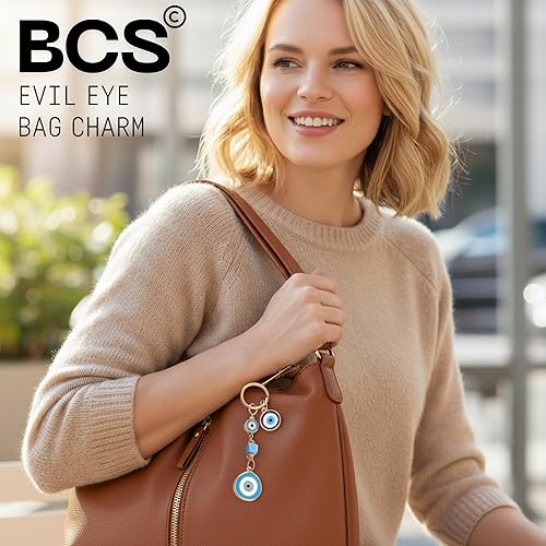 Miniatura 2 de BCS Llavero con dije de mal de ojo, amuleto de buena suerte y protección, llavero de automóvil, accesorios para bolso para mujer