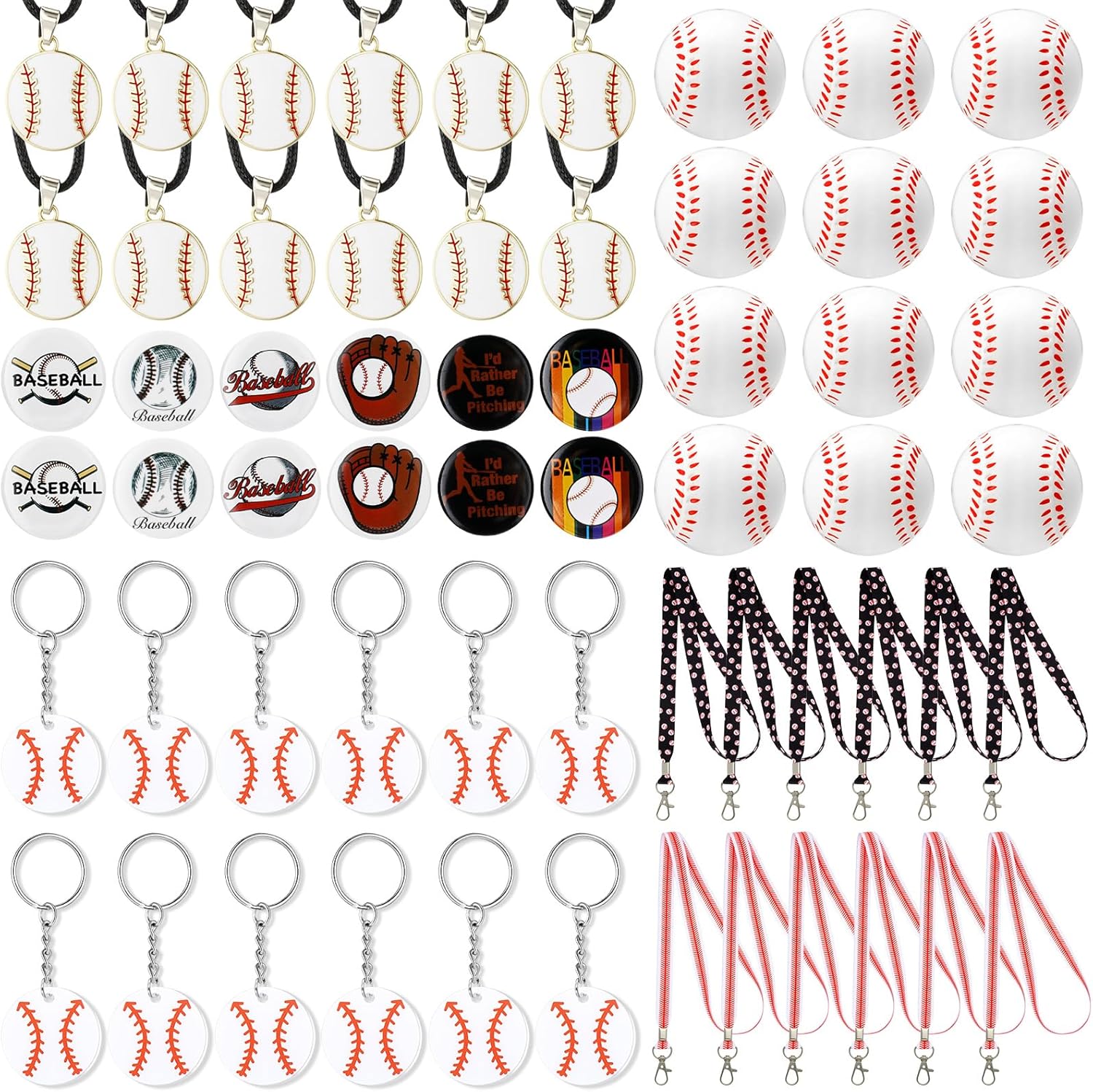 60 Pcs Baseball Party Set