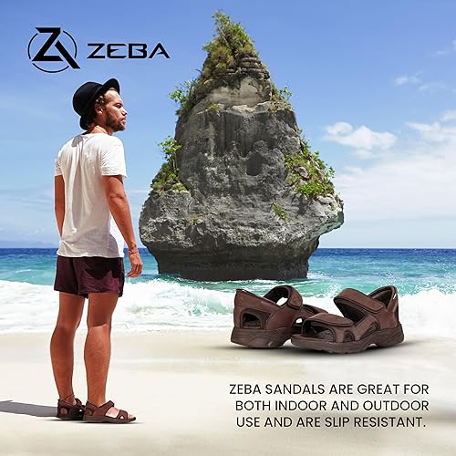 Vista 7 de Z Sandalias de cuero manos libres Zeba para hombre