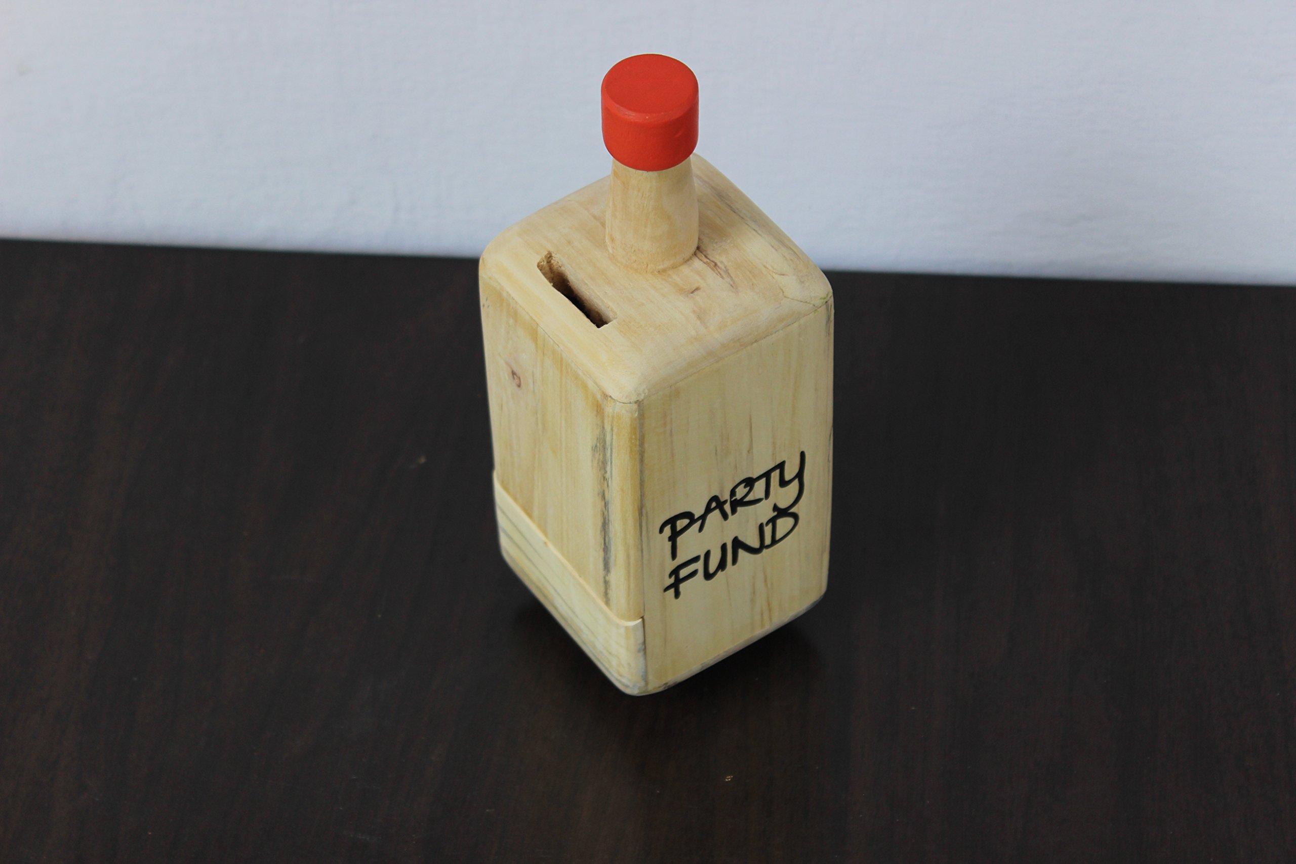 Something Different Salvadanaio Adventure Fund – Legno E Vetro, 18x18 Cm – Colori Marrone/Verde