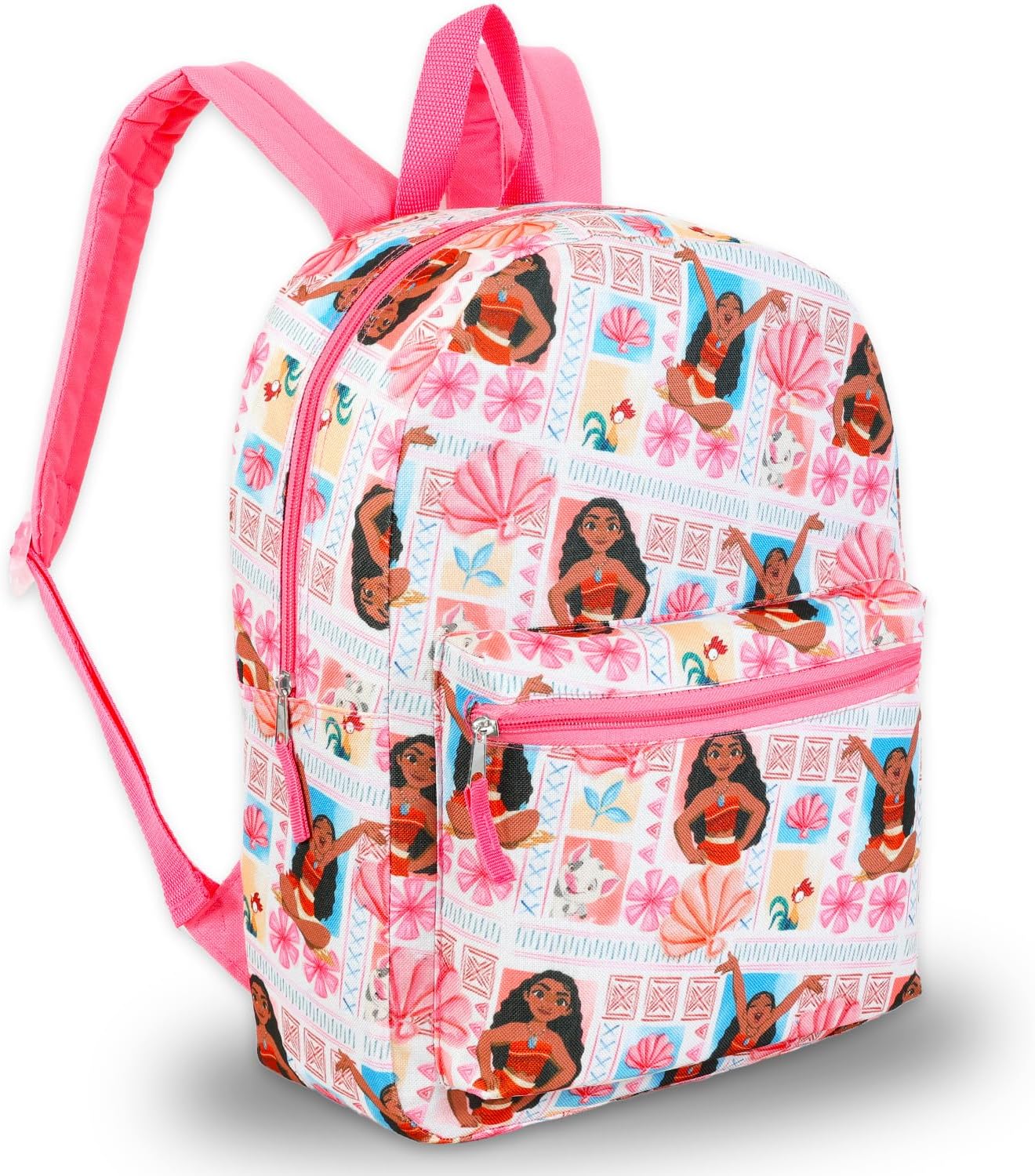 Disney Moana Backpack for Kids - Bundle with 16” Canvas Moana Backpack with Water Bottle, Stickers, More | Moana Backpack Set for Girls, Toddlers