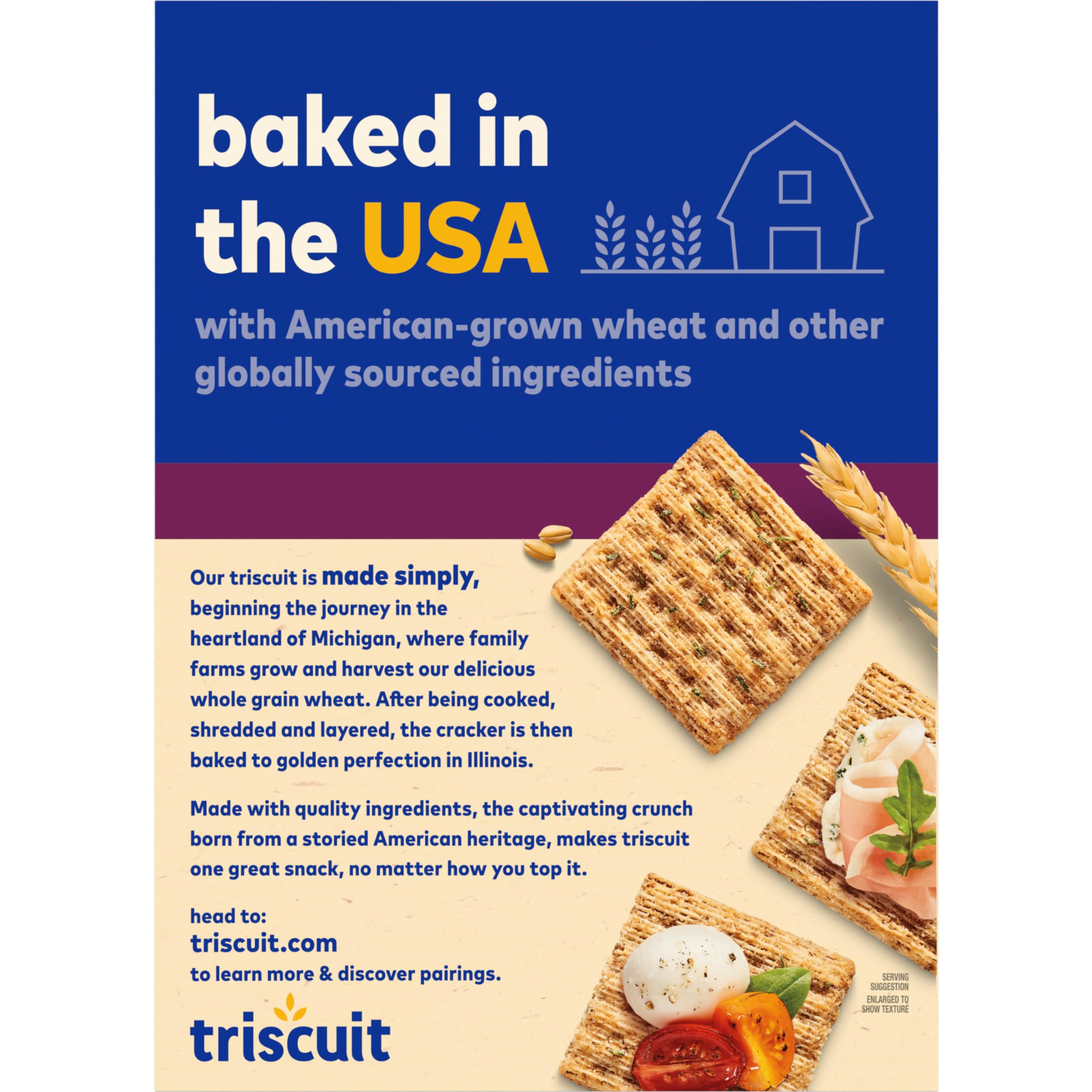 Triscuit Galletas de trigo de grano entero con aceite de romero y oliva, tamaño familiar, 6 cajas de 12.5 onzas