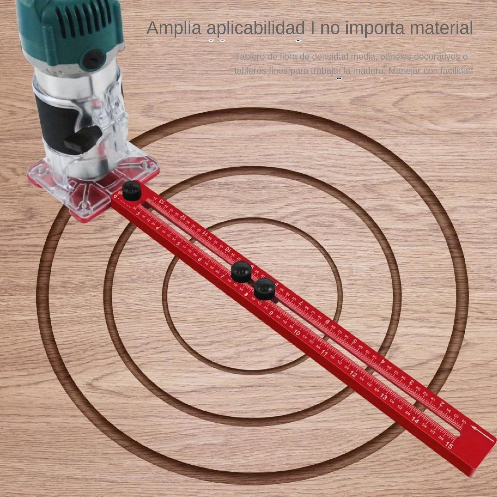 per Fresatura Regolabile con Staffa per Scanalatura della Fresatrice 4 in 1, per Taglio Circolare in Lega di Alluminio per Fresatrice per Hardware
