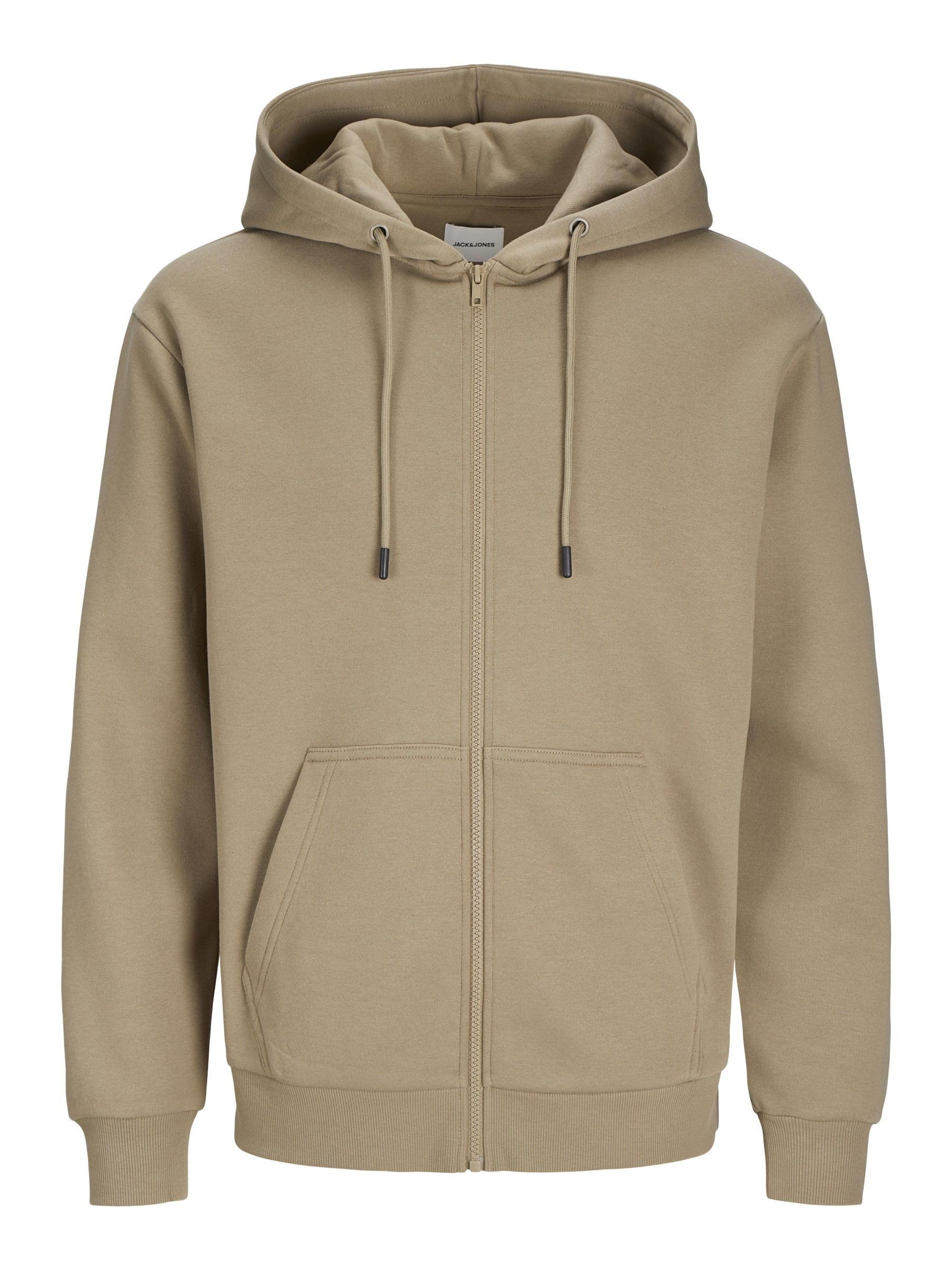 Jack & Jones Men's Coriander Jjebradley Sweat Zip Hood Noos Sweatshirt Jacket, Xxl
