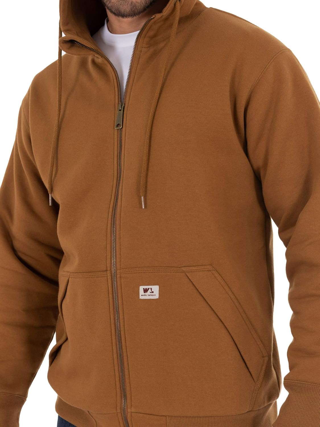Wells Lamont Men's Full Zip Thermal Lined Hooded Fleece Sweatshirt at