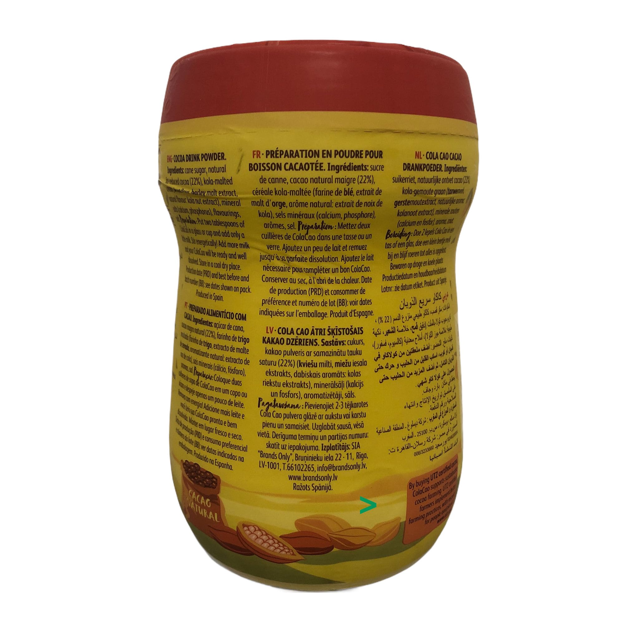 usy Bundle für Nutrexpa Kakaopulver Cola Cao Original 12er Pack (12x390g Dose) + usy Block