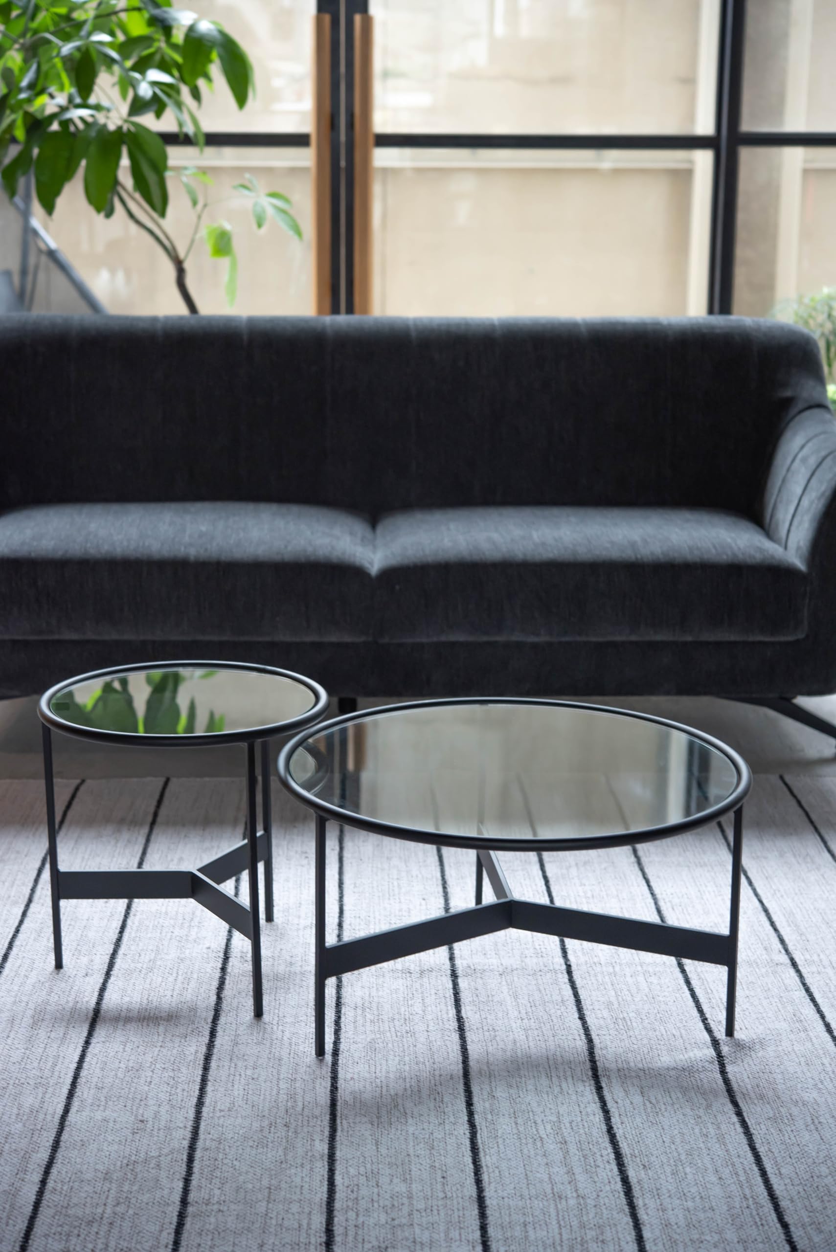 Amazon｜【東谷】ラウンドガラステーブルS HIT-240｜ダイニング