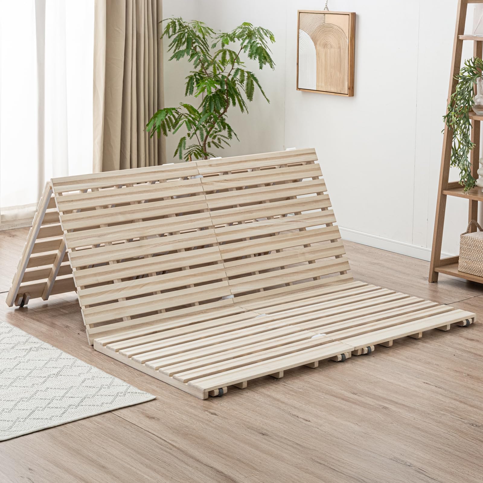 Amazon｜タンスのゲン ベッド セミダブル すのこ【布団干しラクラク