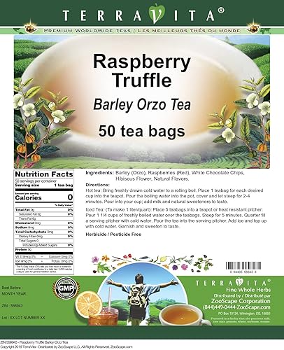 Miniatura 2 de Té Orzo de cebada de trufa de frambuesa (50 bolsas de té, ZIN 556943) - Paquete de 2