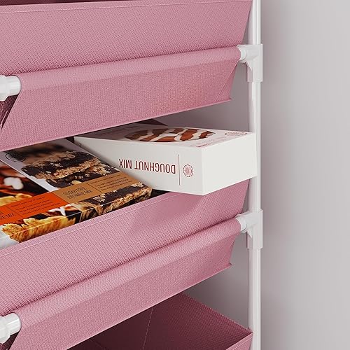 Miniatura 8 de Estante de almacenamiento de tela para juguetes con 3 cajas de almacenamiento grandes, adecuado para el hogar, jardín de infantes, dormitorio, sala