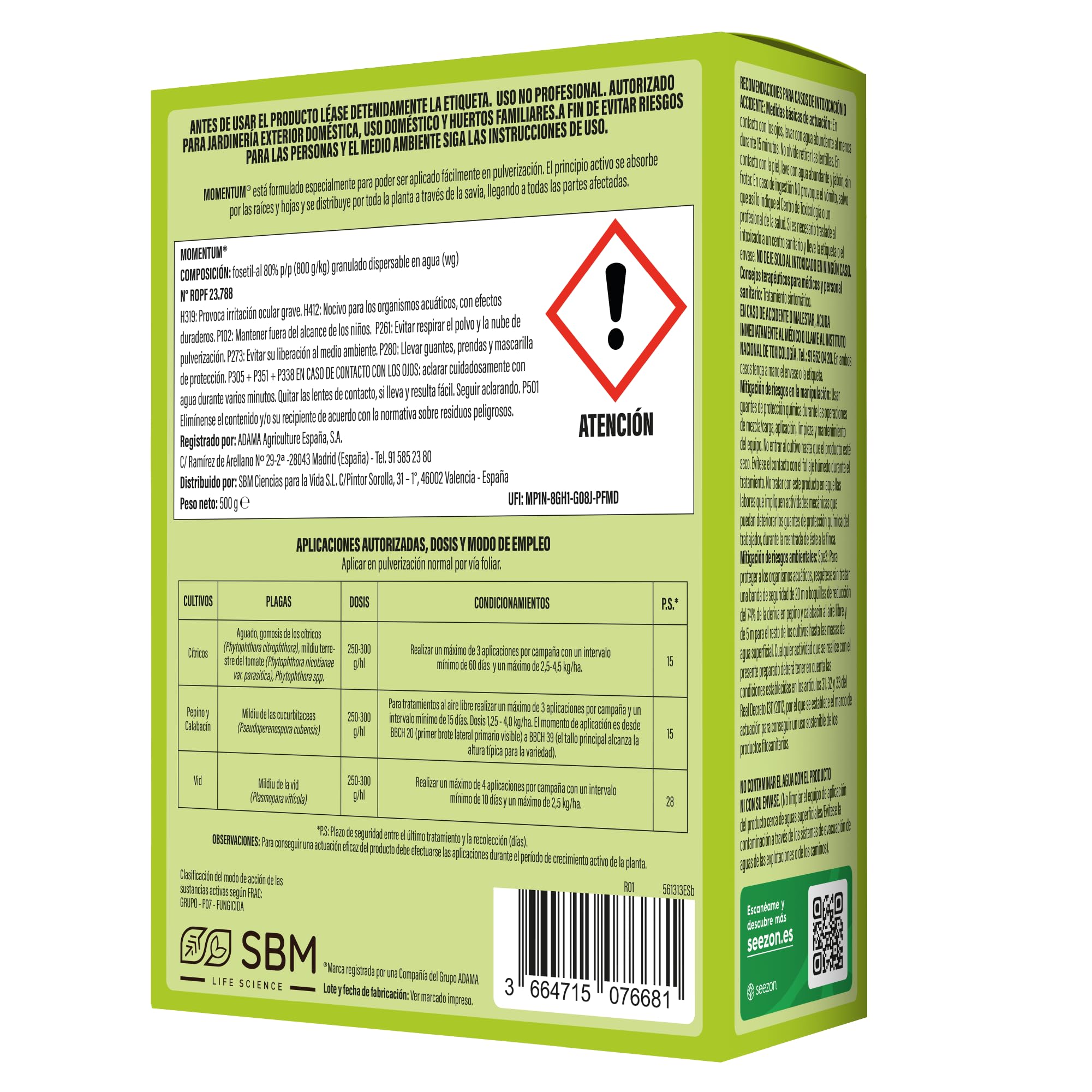 Protect Garden Fungicida sistémico WG, ideal para cítricos, horticolas y vid. Previene y cura las enfermedades fúngicas de la vid, los cítricos y hortícolas (El empaque puede variar)