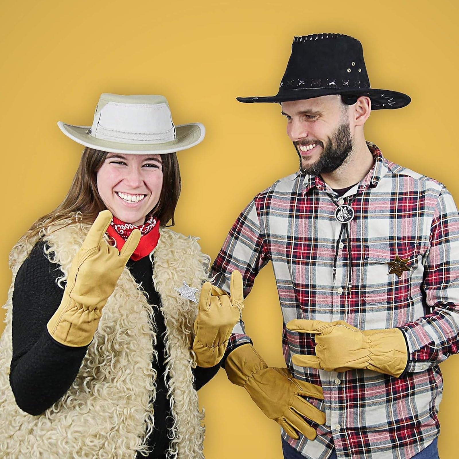 Guantes ROSTAING TRADITION - Par de Guantes de Jardinería en Piel Tratada Hidrófuga - Todo trabajo en ambientes secos y húmedos - Plantar, cavar y escardar - Cómodos y Tradicionales
