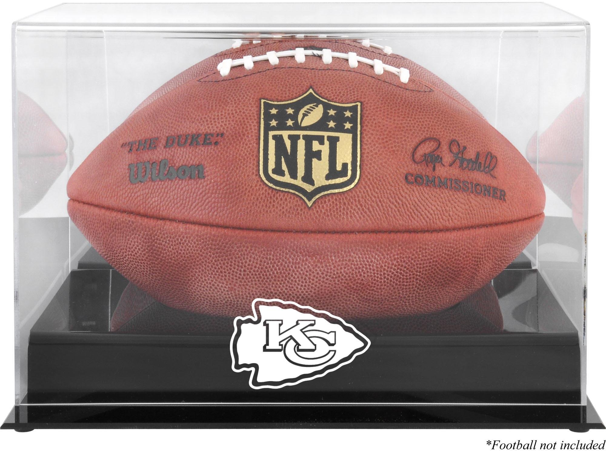 Buy Kansas City Chiefs Black Base Football Display Case Football Logo