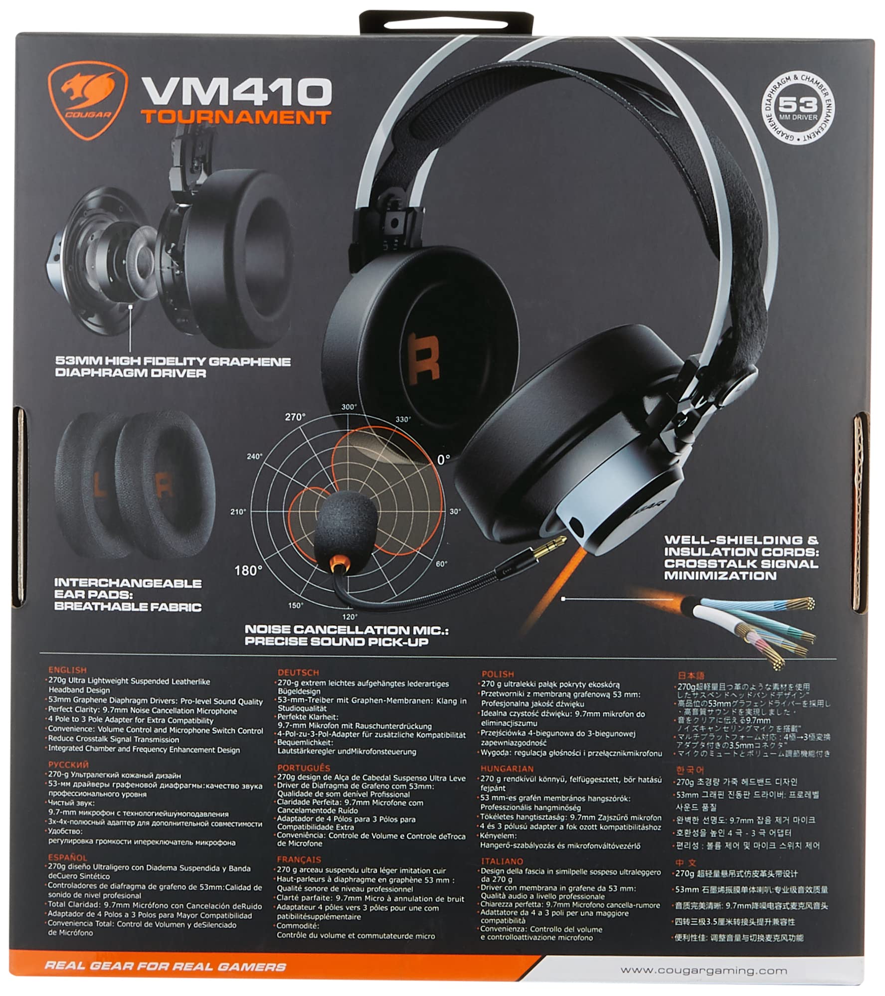 Amazon.co.jp: COUGAR ゲーミングヘッドセット VM410 Tournament