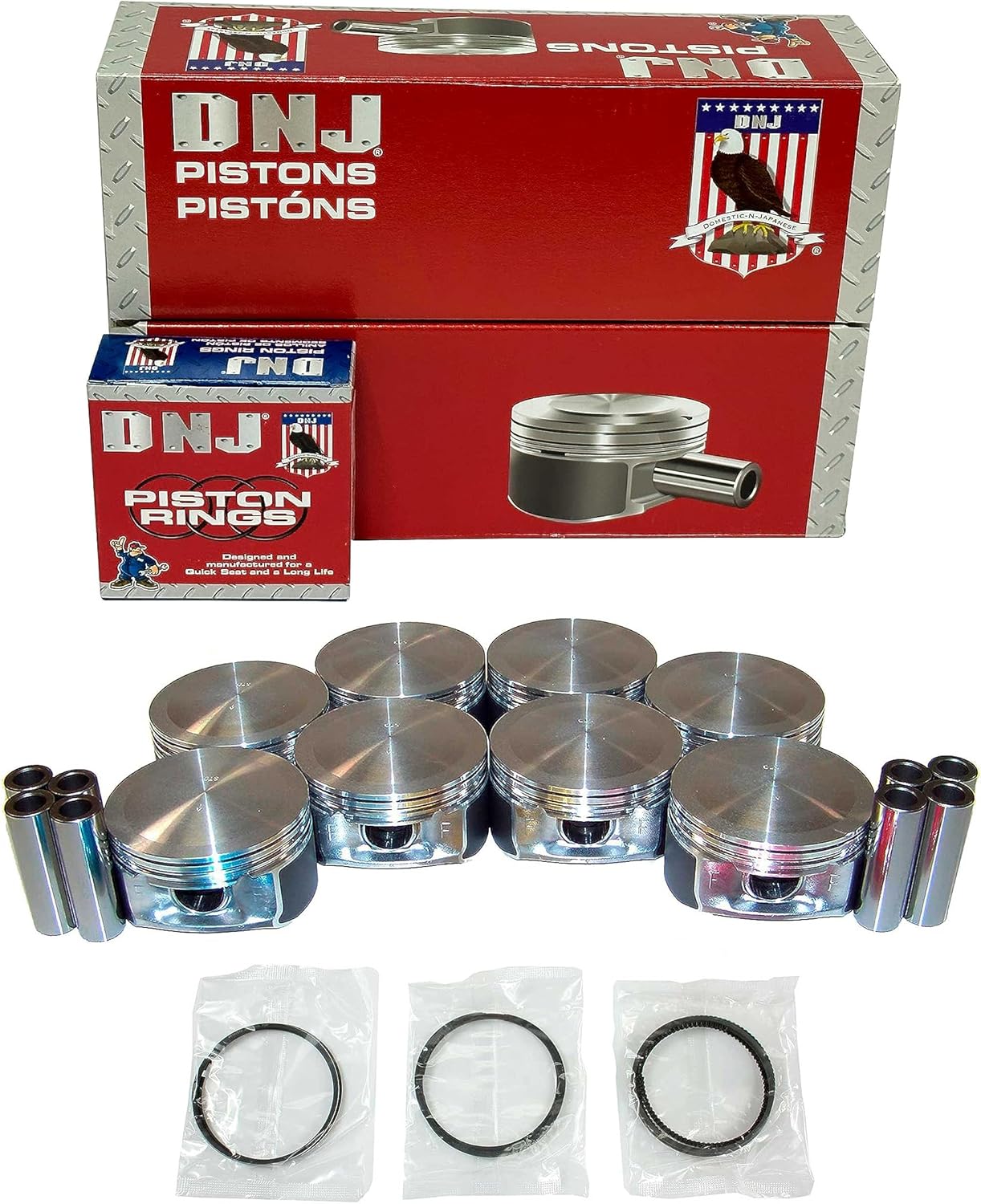DNJ PRK1160 Piston Ring Set Standard for 2003-2006 Chrysler, Dodge, Jeep 300, Charger, Commander 5.7L V8 16V OHV 345cid