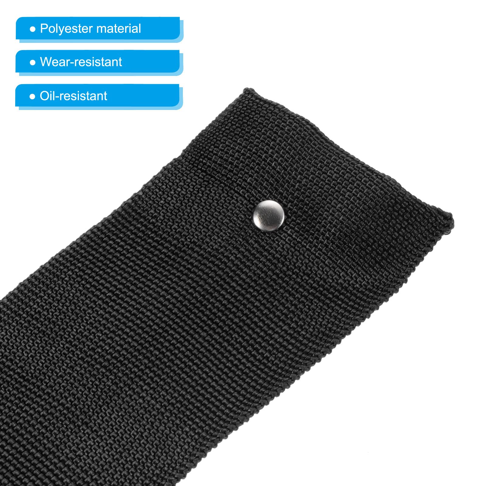 PATIKIL Winch Rope Protector 3m/9.84ft, Polyester Protective Sleeve with Buckle Universal for 6cm/2.36in Width Cable Line, Black - Image 4