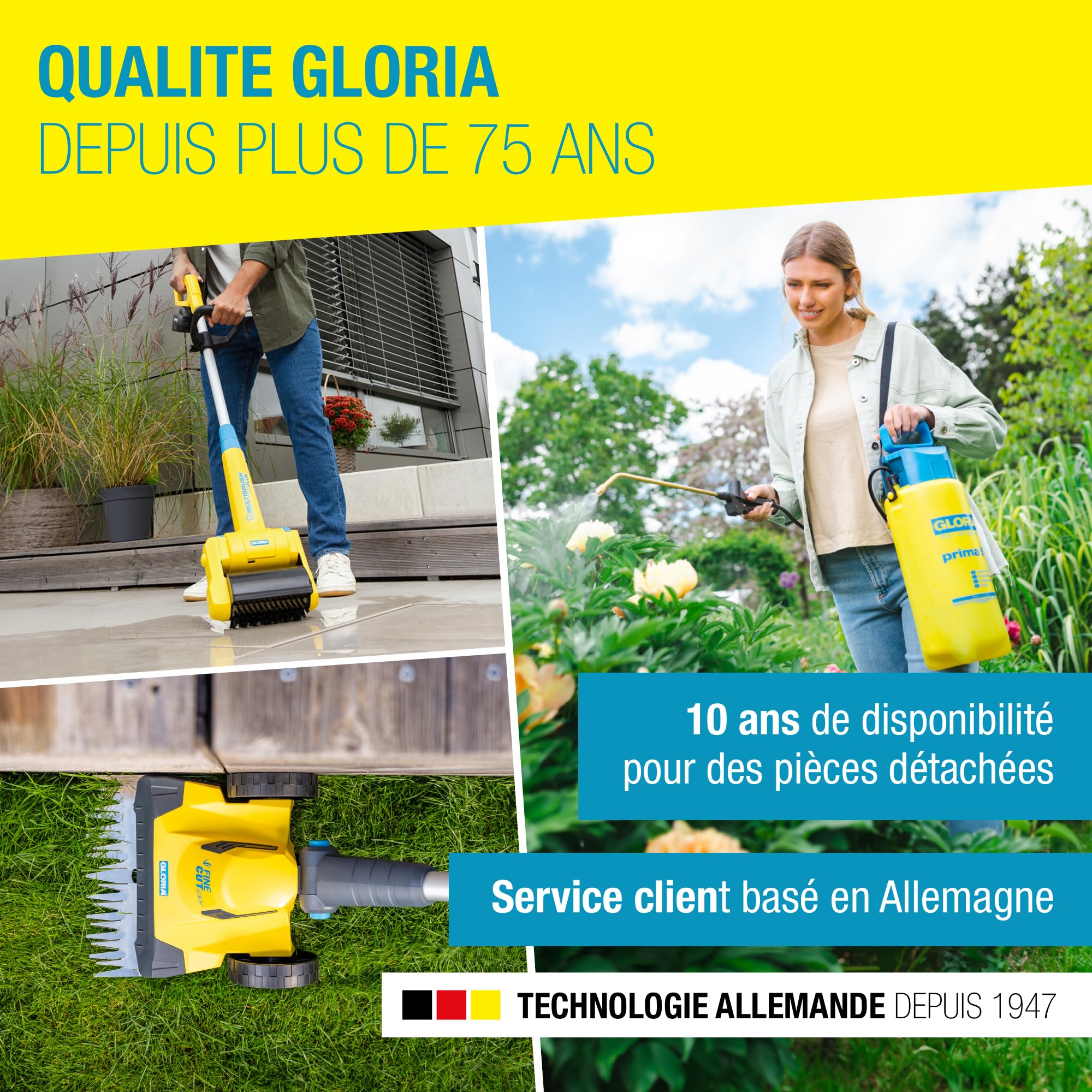 Gloria Désherbeur Thermique à Gaz Thermoflamm bio Professional PLUS 1000 °C pour Grandes Surfaces