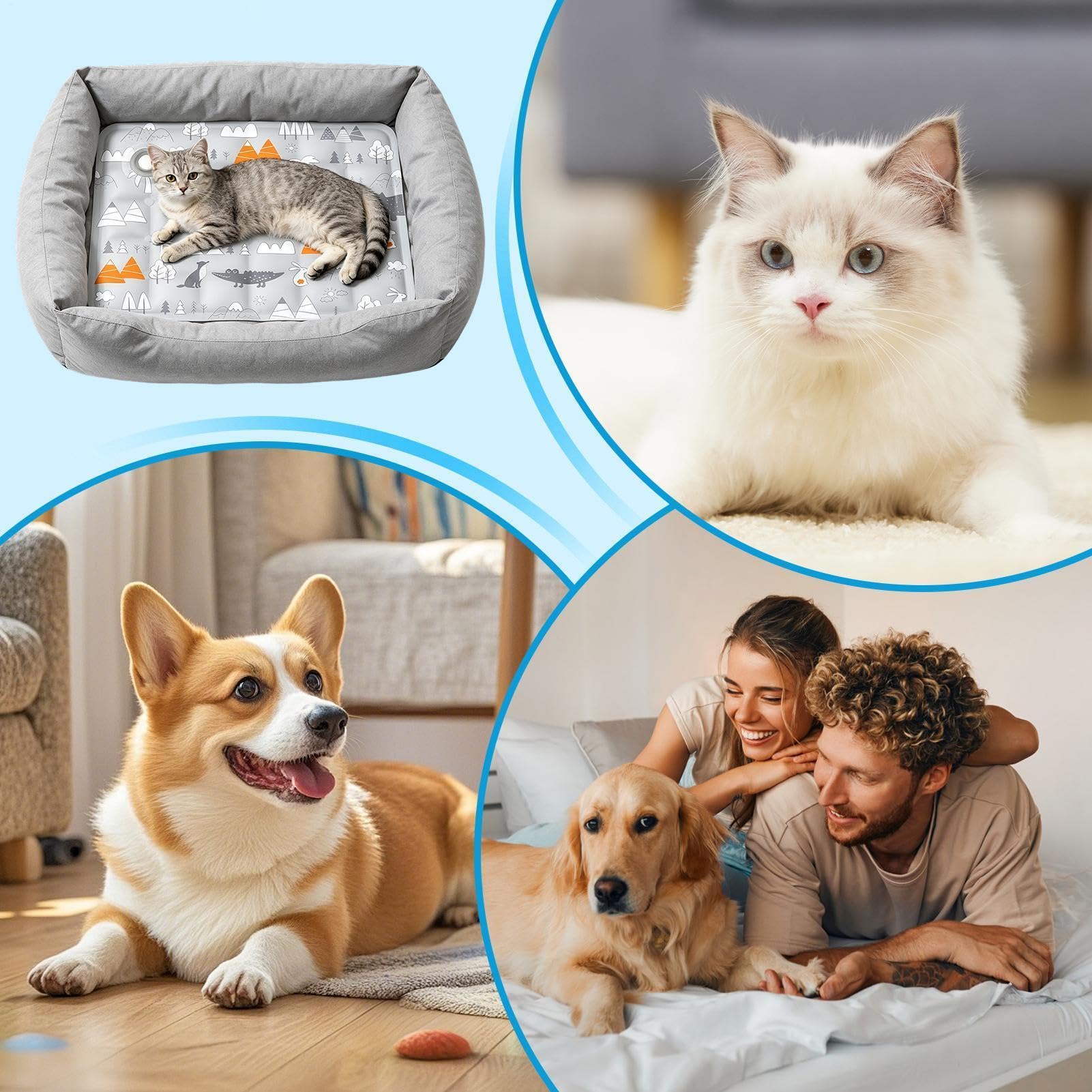 Tapis rafraîchissant pour Chien Imperméable Confortable Portable