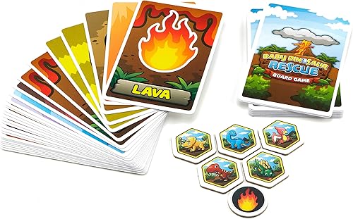 Miniatura 5 de Juego de mesa de rescate de dinosaurios para bebés, juego cooperativo de dinosaurios para niños de 4 años en adelante, ayuda a los dinosaurios a