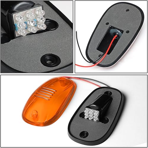 Miniatura 5 de Auto Dynasty Compatible con Dodge Ram 1500 2500 3500 4500 5500 lente ámbar LED camión cabina techo marcador superior luces de carrera