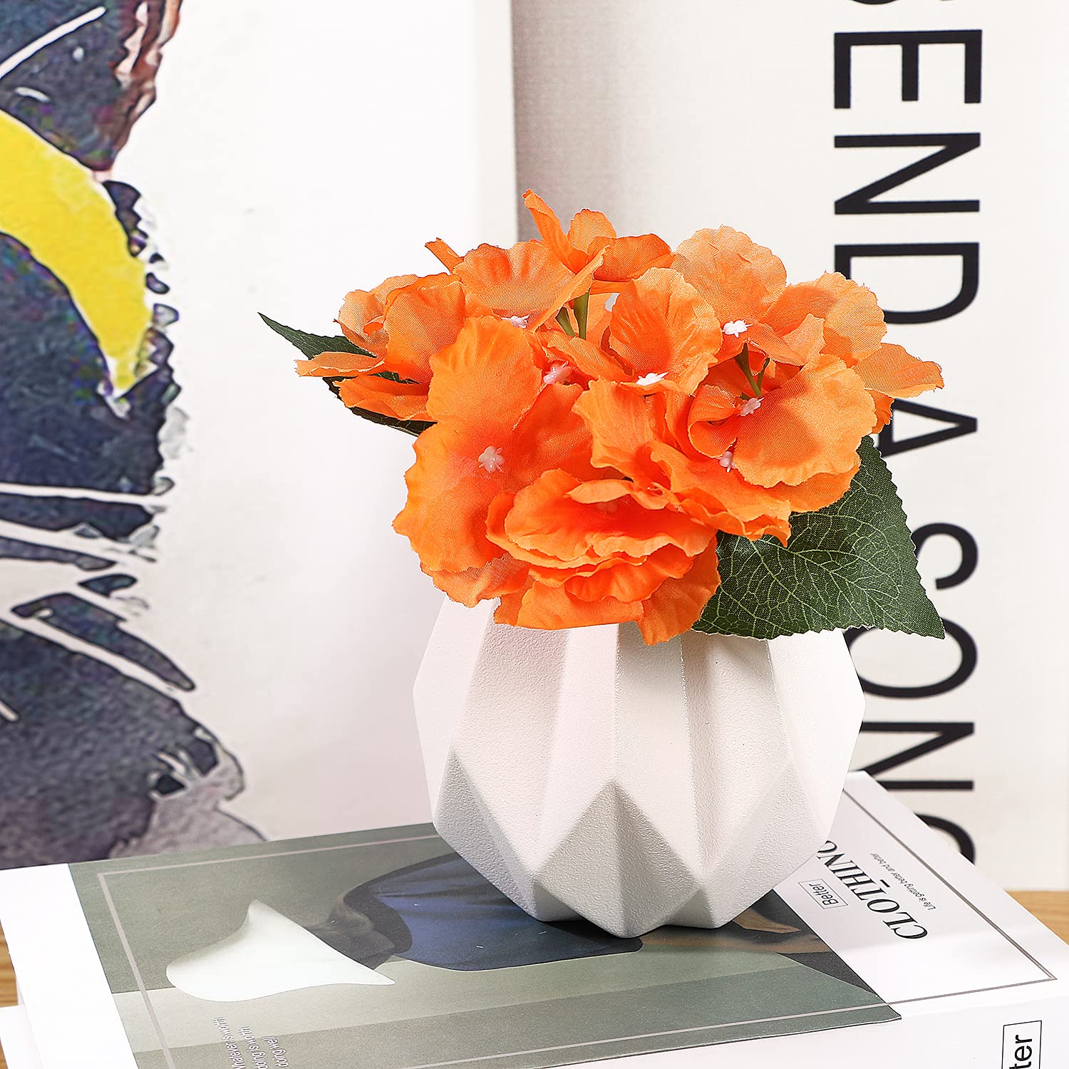 Amazon.co.jp: CERANEE 幾何学模様セラミックフラワー花瓶 ホーム