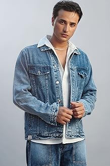 Men's Regular Fit Washed Full Sleeve Denim Jacket